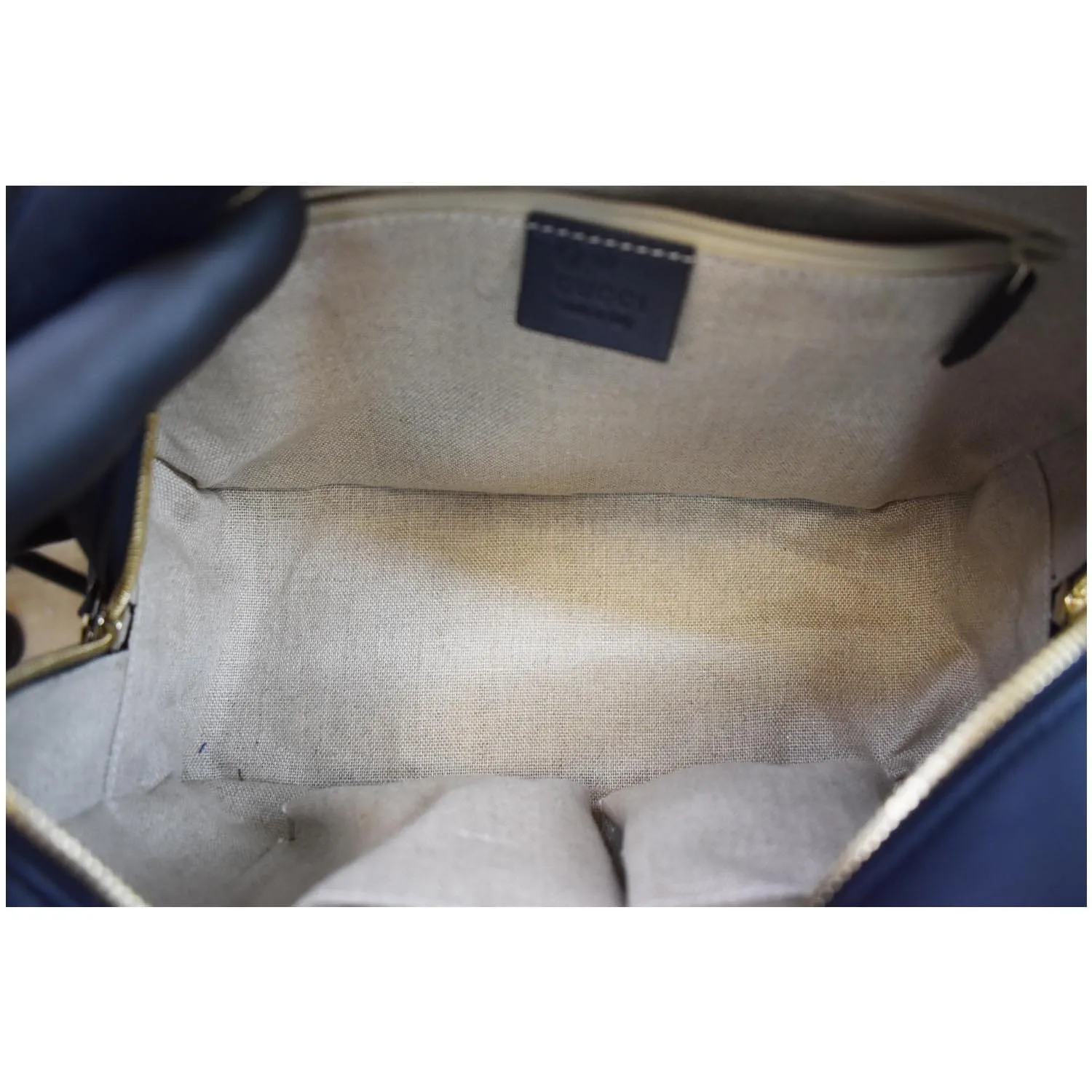 GUCCI Microguccissima Small Leather Crossbody Bag Navy Blue 510286